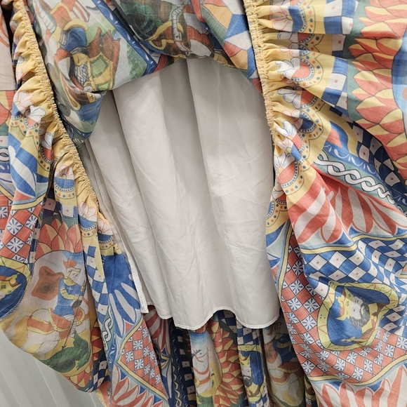 Dolce & GabbanaCarretto-print poplin maxi skirt SZ Small - Picture 13 of 16